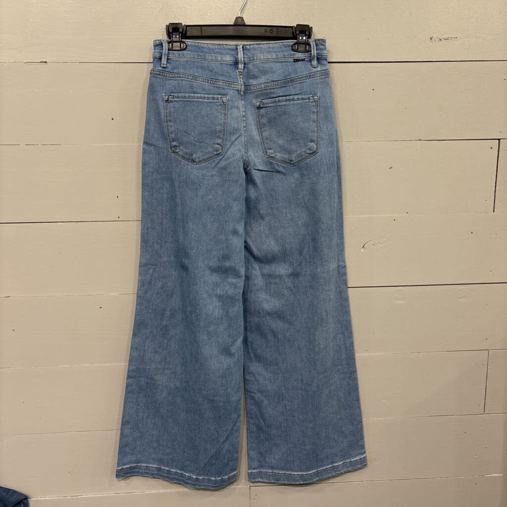 RISEN,*NWT DENIM STRAIGHT WIDE LEG JEANS,BLUE ,26