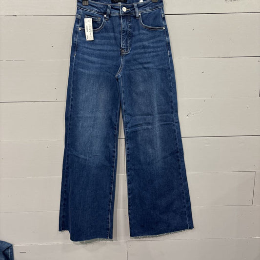 WILD OAK,*DENIM STRAIGHT WIDE LEG JEANS,BLUE ,25