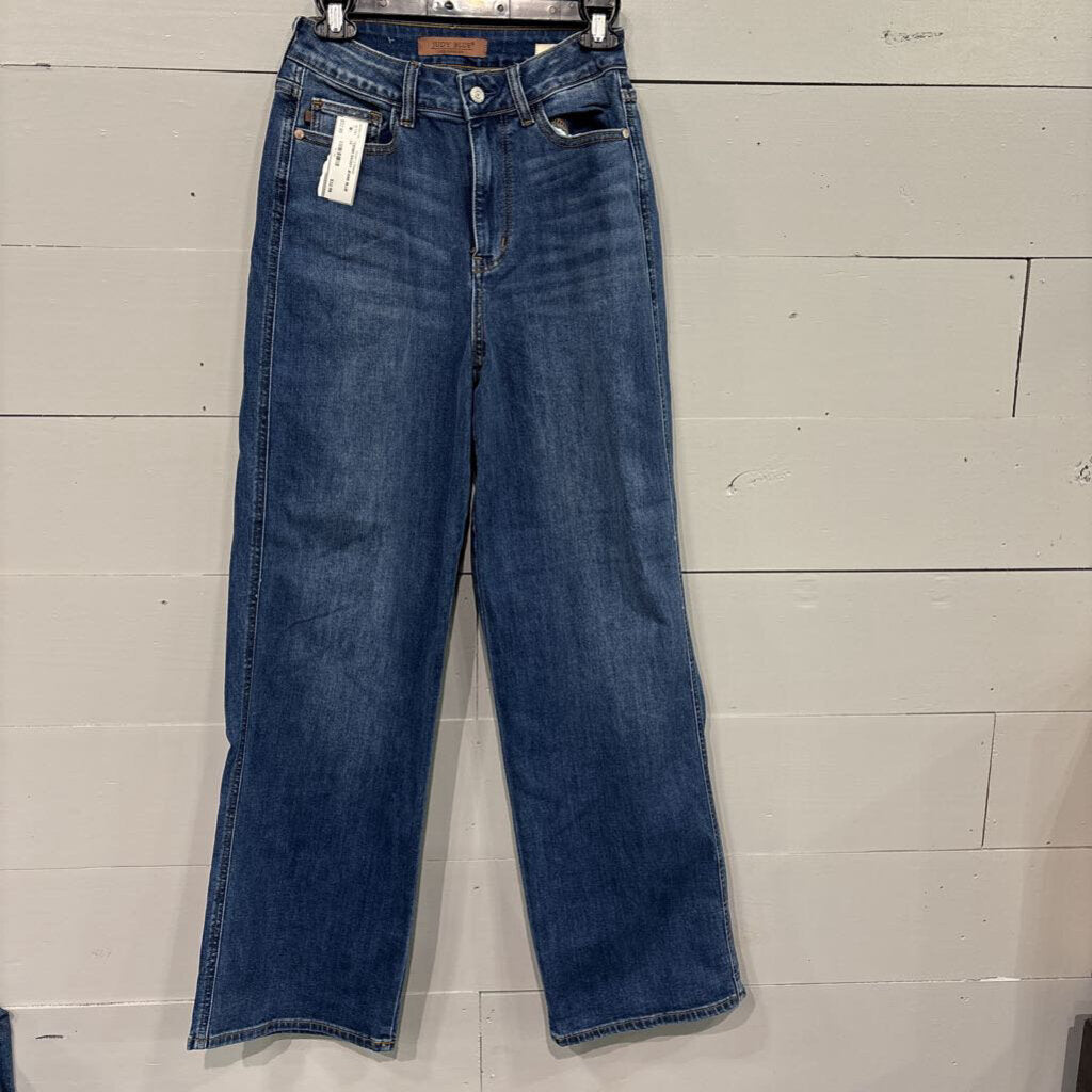 JUDY BLUE,*DENIM BAGGY JEANS,BLUE ,24