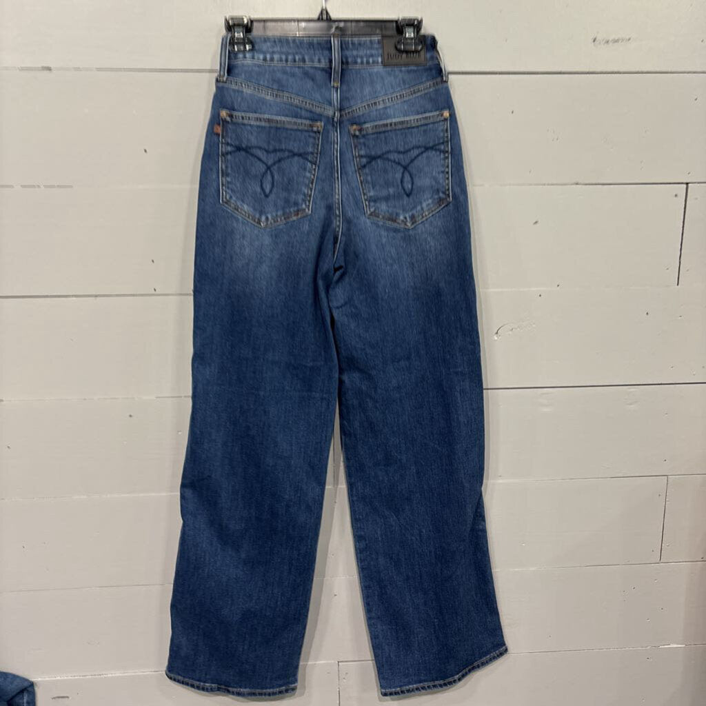 JUDY BLUE,*DENIM BAGGY JEANS,BLUE ,24