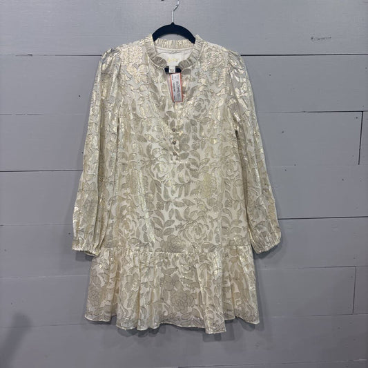 LILLY PULITZER,NEW LP SHIMMER DRESS RETAIL $248,IVORY GOLD,4