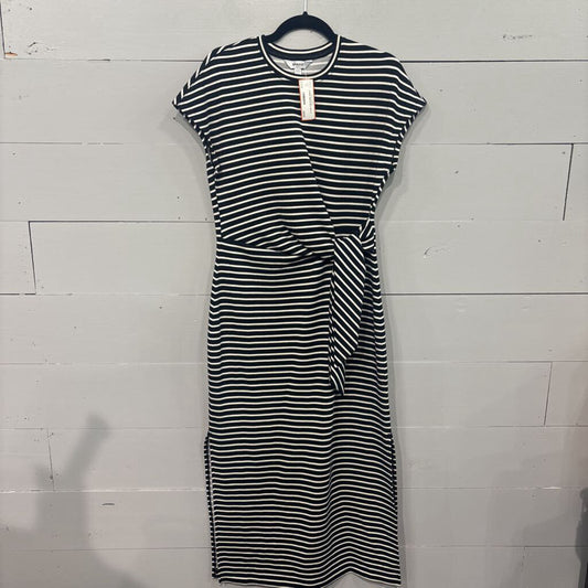 SPANX,STRIPE DRESS,BLK WHT,S