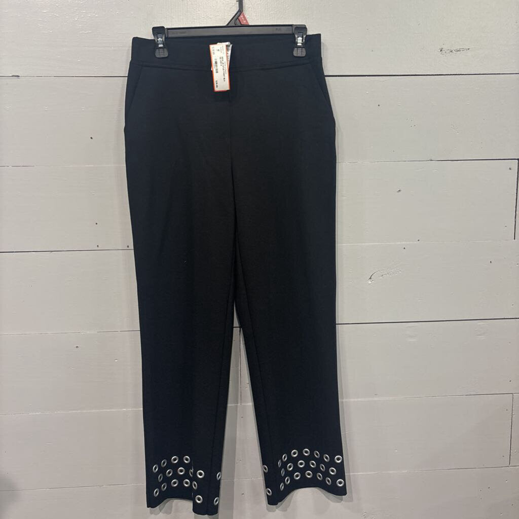 JOSEPH RIBKOFF,NEW JR STUD PANT,BLK SILVER,6