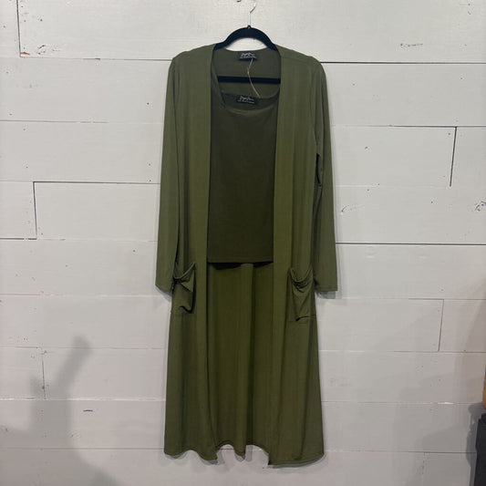 BB 2PC TANK KIMONO ,GRN,M