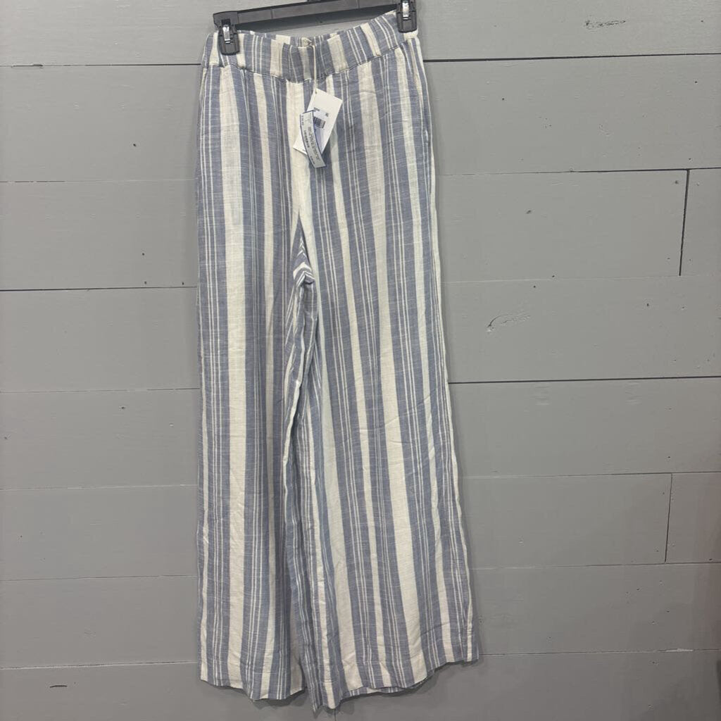 SPLENDID,NWT WIDELEG STRIPE PANT RETAIL $178,BLUE WHT ,XS