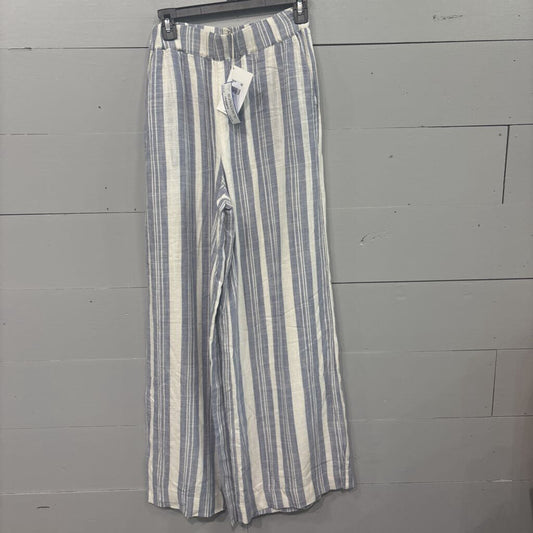 SPLENDID,NWT WIDELEG STRIPE PANT RETAIL $178,BLUE WHT ,XS