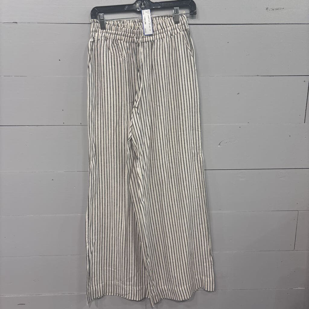 SALT WATER LUXE, STRIPE PANT ,BLK WHT ,XS