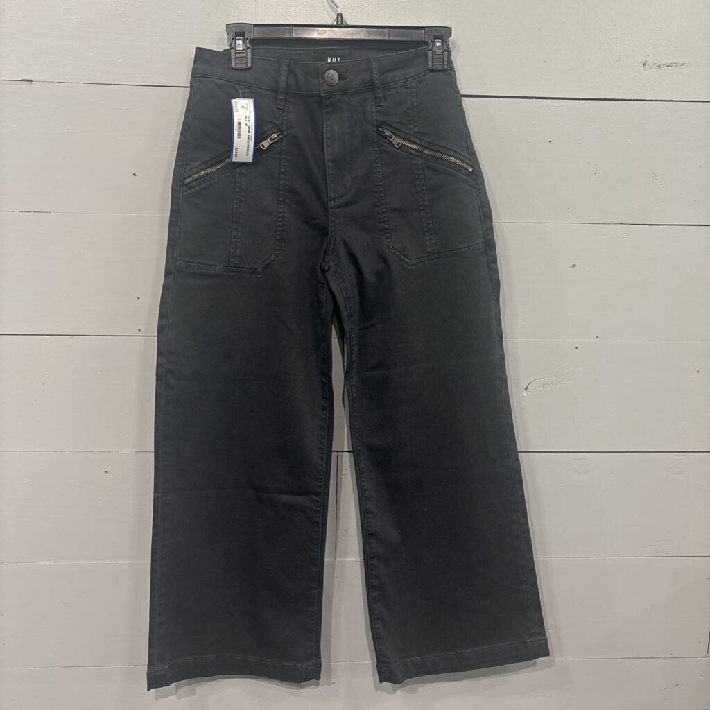 KUT,SOFT DENIM ANKLE WIDELEG ,BLK,0P
