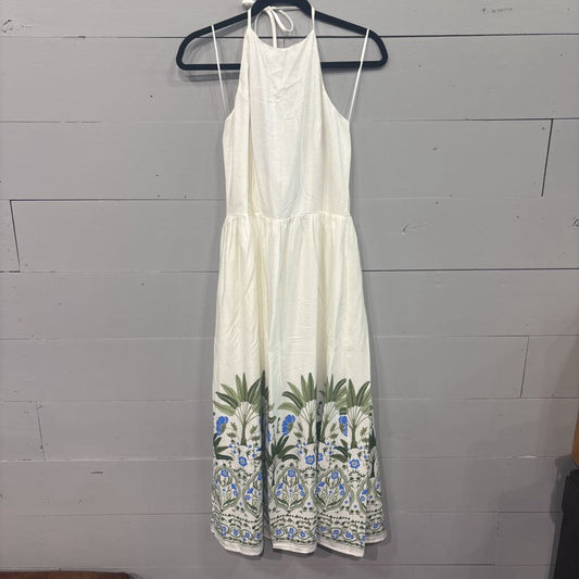 SUGAR LIPS,FLORAL TANK DRESS ,GRN BLUE WHT,L