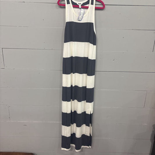 SPLENDID,STRIPE MAXI DRESS ,BLUE IVORY,XS
