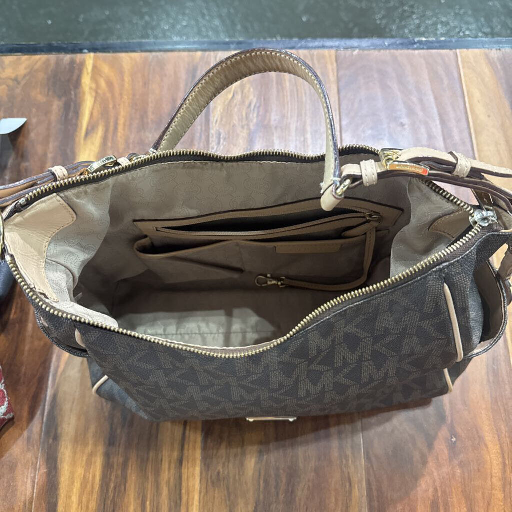 MICHAEL KORS,OVER SHOULDER HANDBAG,BR/CR