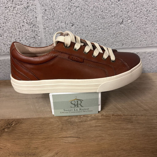 TAOS,LEATHER SNEAKER,DARK BROWN,8