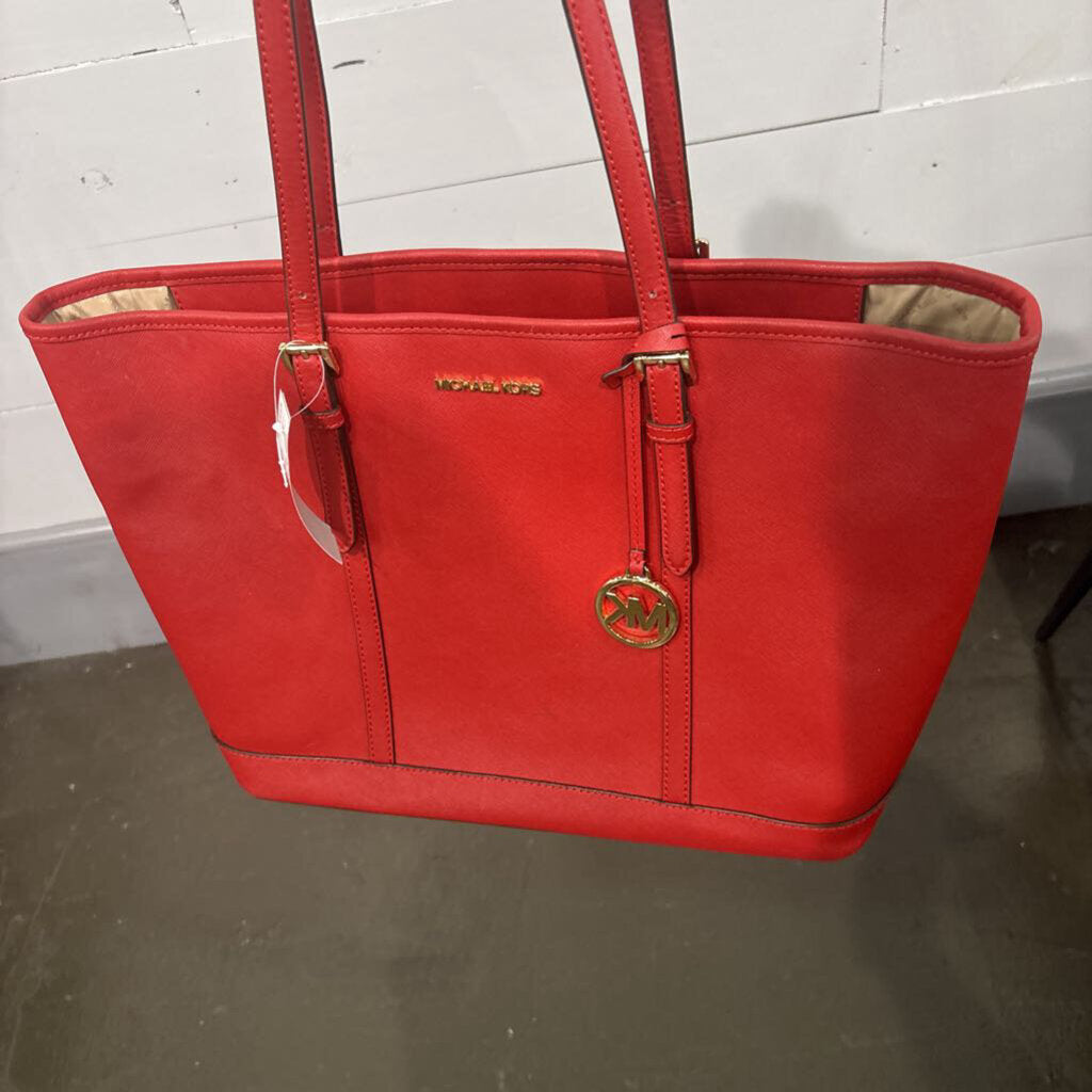 MICHAEL KORS,MK TOTE,RED