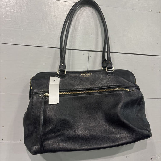 KATE SPADE,LEATHER SATCHEL,BLK