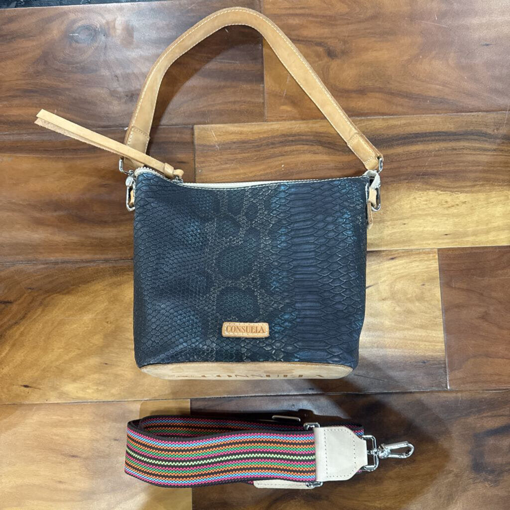 CONSUELA,CONSUELA RATTLER HOBO WITH LONG STRAP RETAIL $195