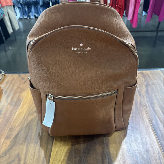 KATE SPADE,KS LEATHER BACKPACK ,CAMEL