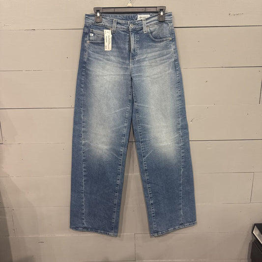 AG DENIM,NWT DENIM BARREL WIDELEG RETAIL $235,BLUE,25
