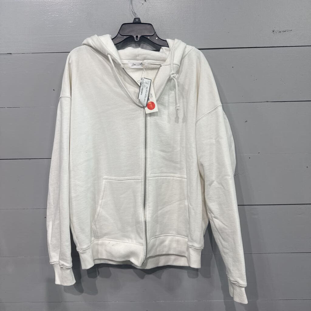LOVE COTTAGE,NEW ZIPUP HOODIE,WHT,L