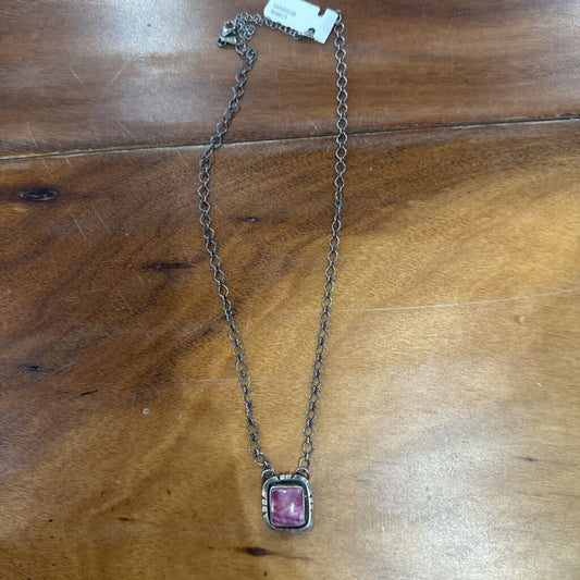 STERLING SILVER, PENDANT NECKLACE ,BLK SILVER