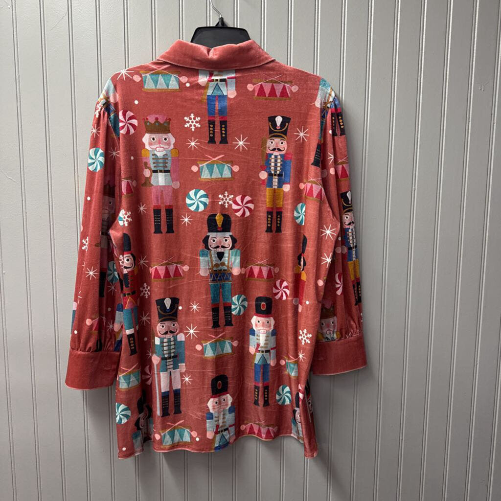 HOLIDAY,*VELOUR NUTCRACKER,ROSE ,XL