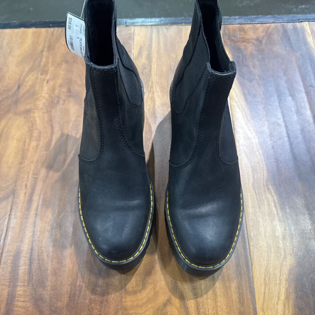 DOC MARTENS,PLATFORM DOC BOOT,BLK ,9