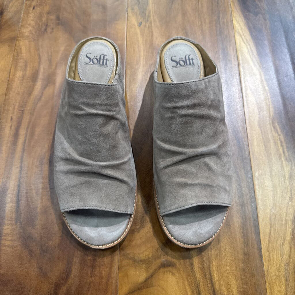 BORN,NETTS MULE SANDAL ,TAUPE,9.5