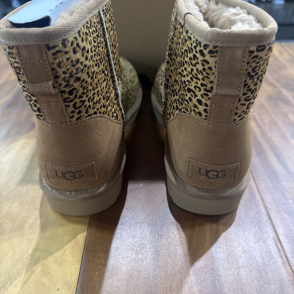 UGG,NEW UGG LEOPARD BOOT,TAN BLK,9