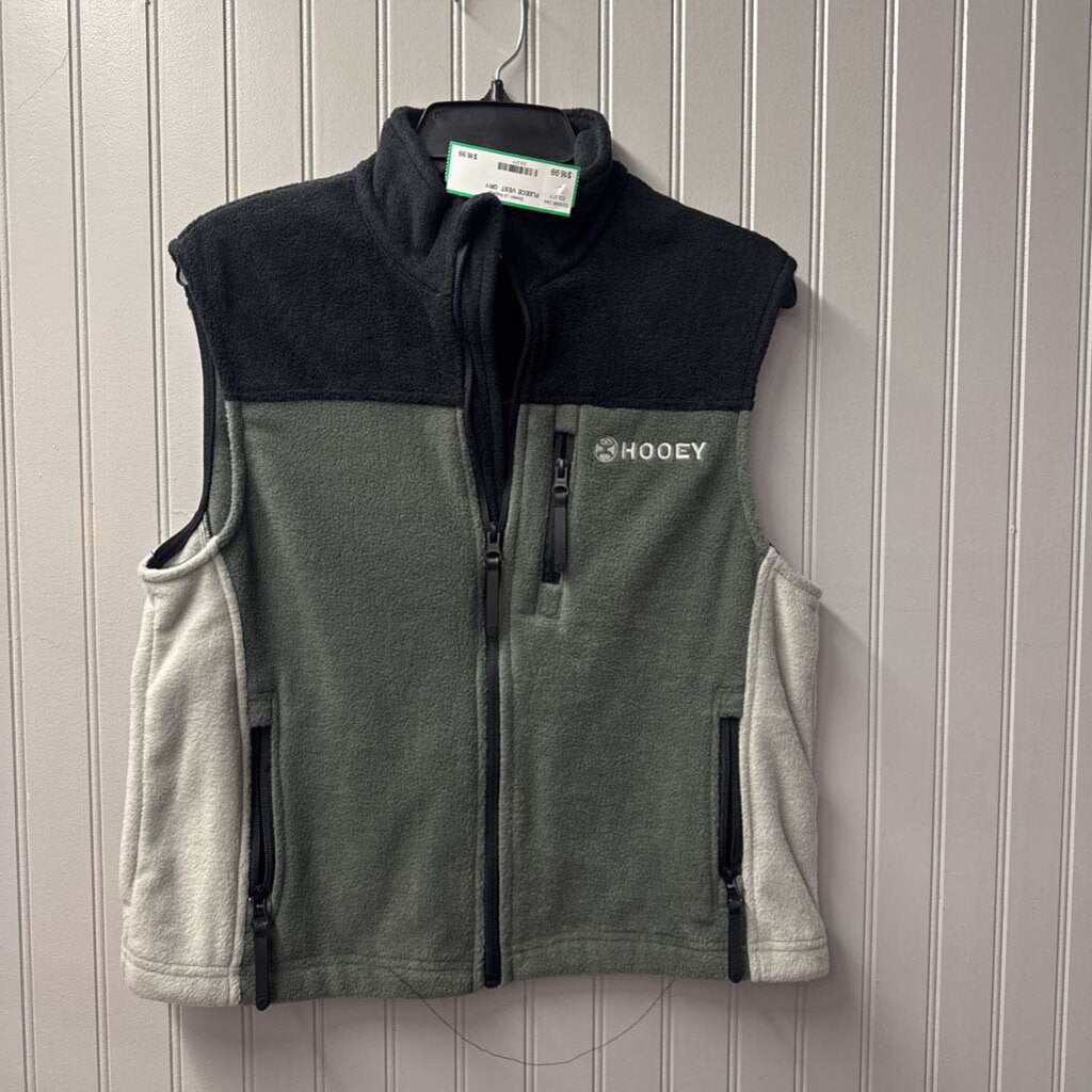 FLEECE VEST ,GRY