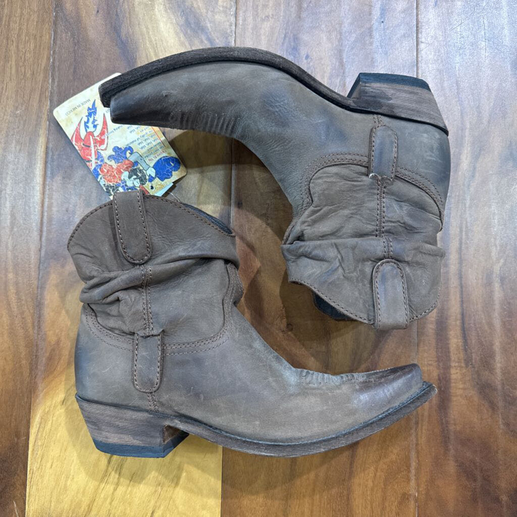 OLD GRINGO,OG SHORT WESTERN BOOT ,BRN ,7.5