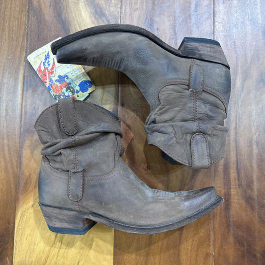 OLD GRINGO,OG SHORT WESTERN BOOT ,BRN ,7.5