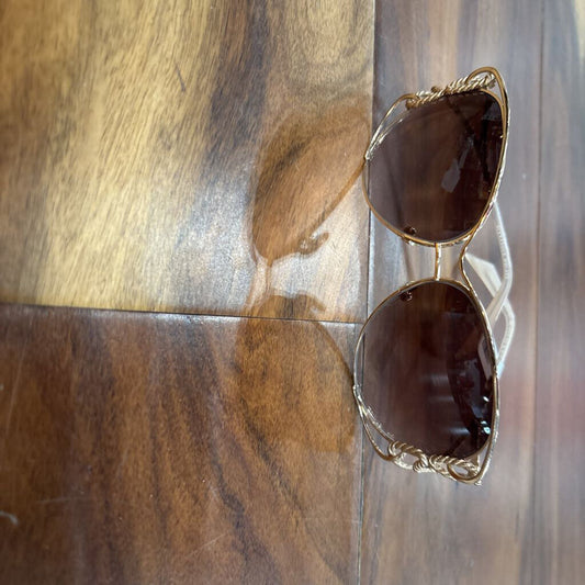 ALEXANDER MCQUEEN,*DESIGNER ROSE GOLD SUNGLASS,GOLD