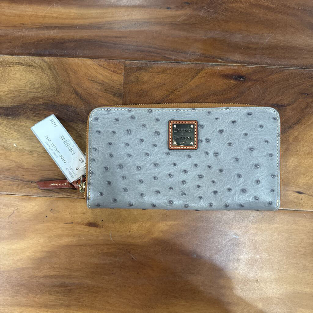 DOONEY & BOURKE,CROC WALLET,GRAY