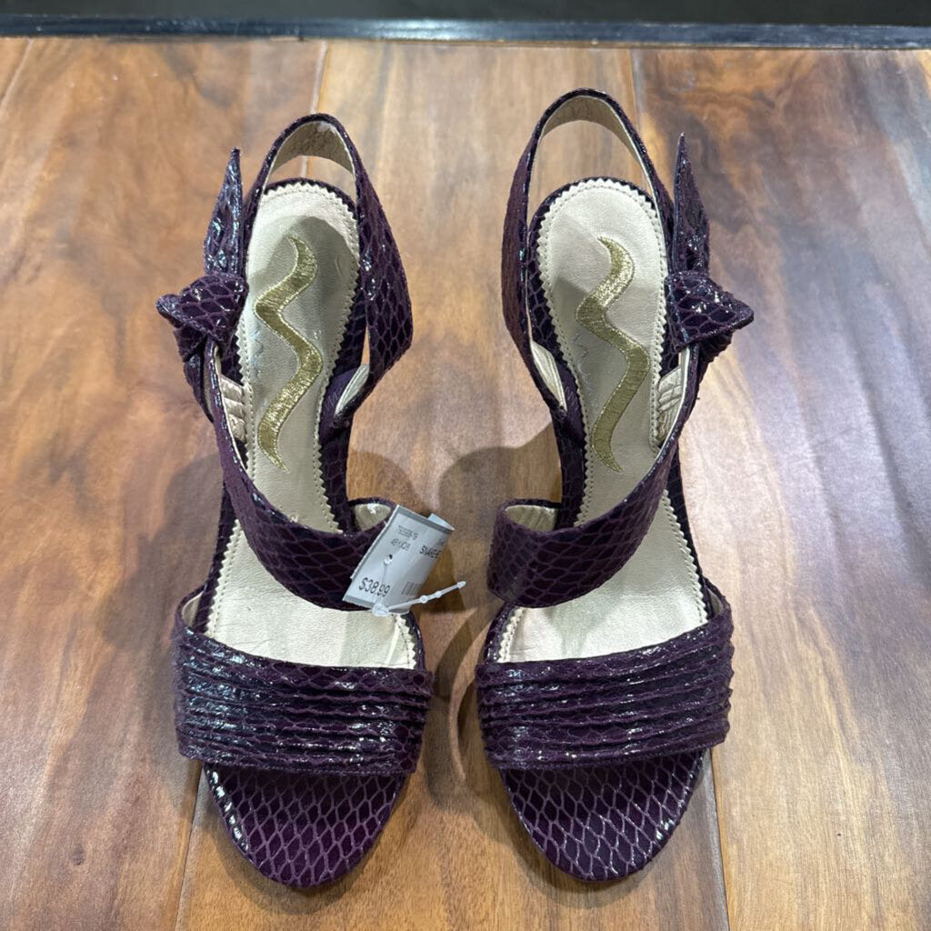 NINA,SNAKE HEEL ,PUR,6
