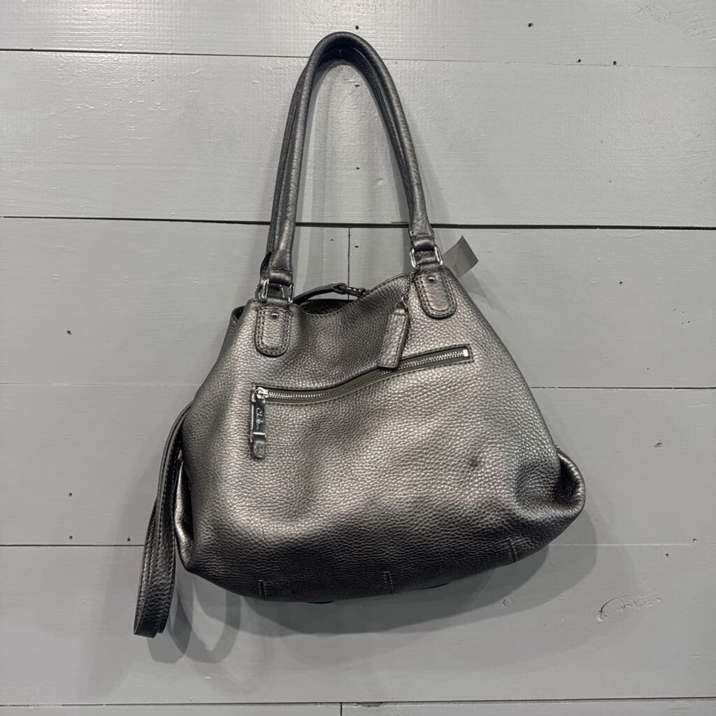 COLE HAAN,CH LEATHER SHOULDER CROSSBODY,METALLIC