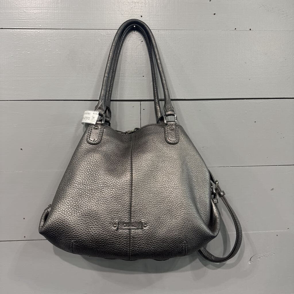 COLE HAAN,CH LEATHER SHOULDER CROSSBODY,METALLIC