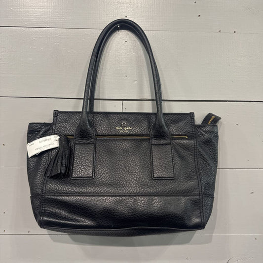 KATE SPADE,KS LEATHER TOTE,BLK