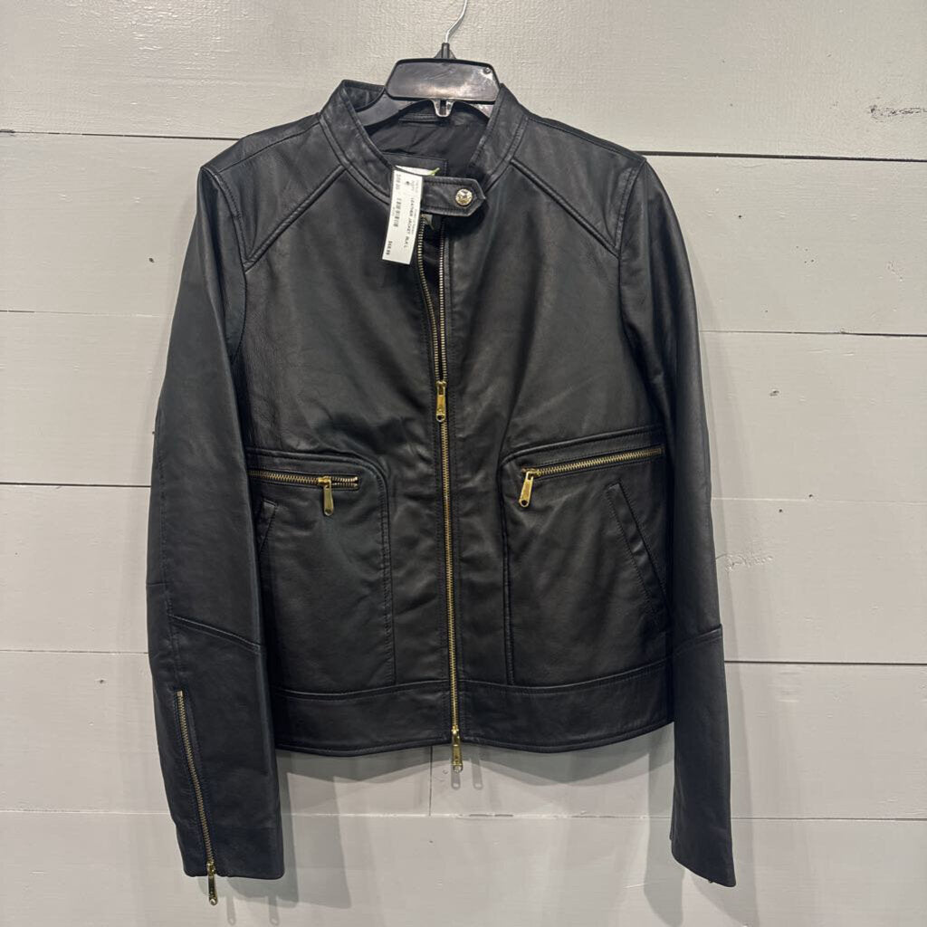 LEATHER JACKET ,BLK,L