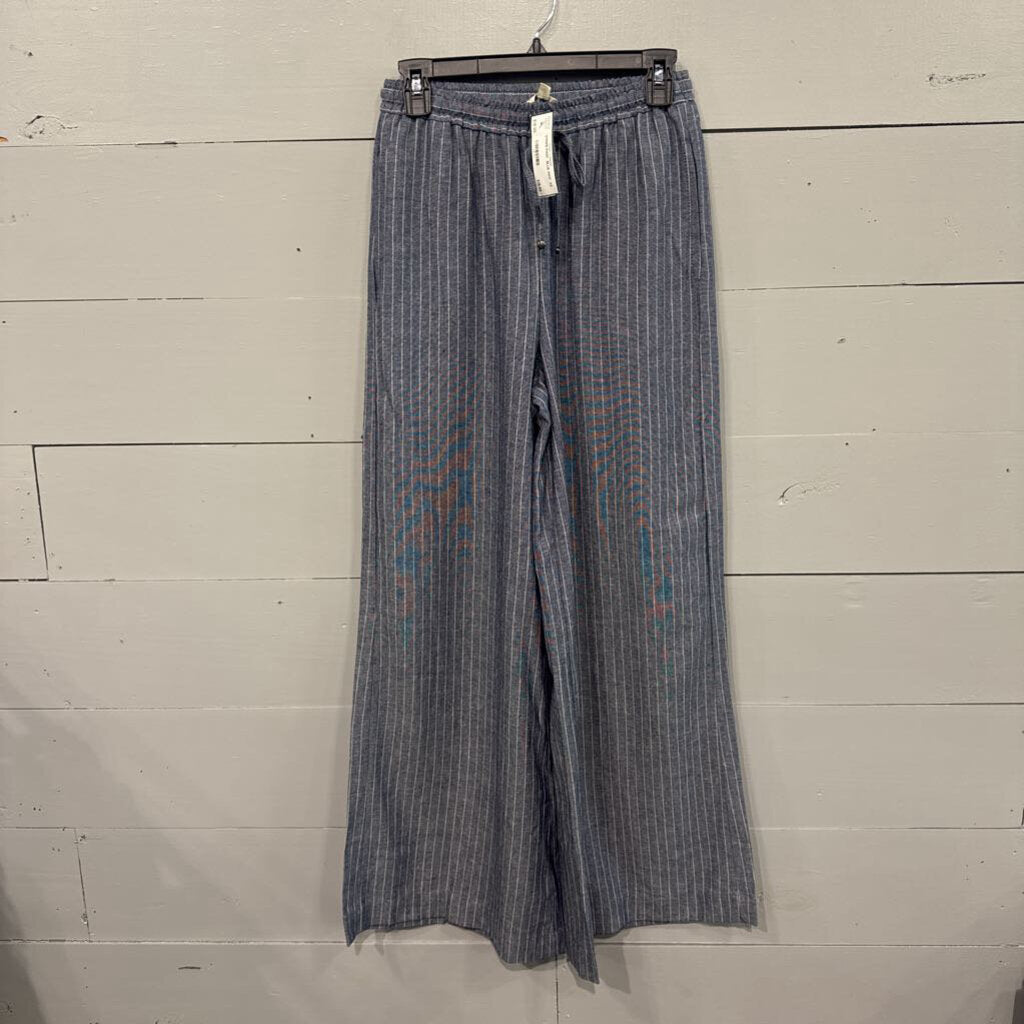 MAX STUDIO,STRIPE PANT ,BLUE WHT ,XS