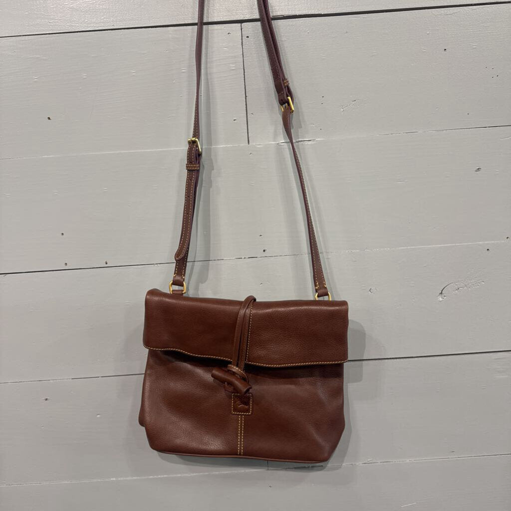 DOONEY & BOURKE,NEW DB LEATHER CROSSBODY RETAIL $378,BRWN