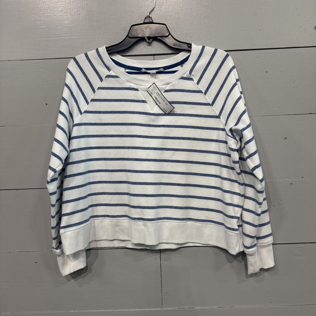 JANE & DELANCEY,STRIPE SWEATER ,WHT BLUE ,M