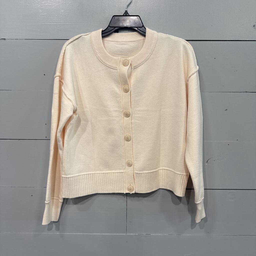 CARDIGAN SWEATER ,IVORY,S