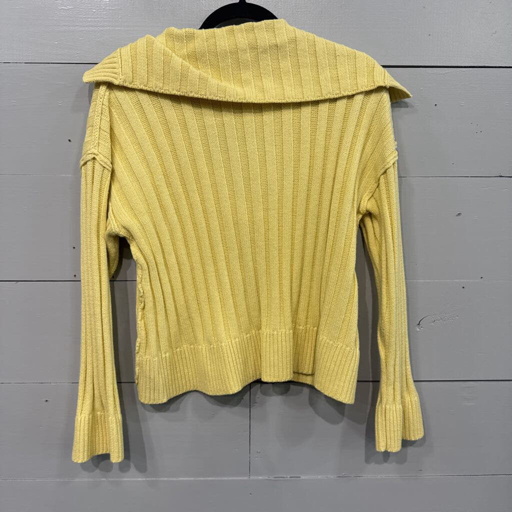 HIPPIE ROSE,COLLARED SWEATER ,YEL,L