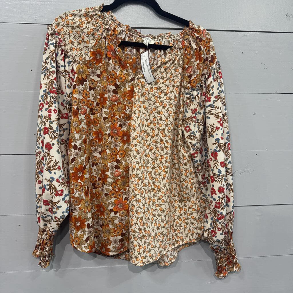 UMGEE,FLORAL PATTERNED TOP ,MULTI ,M