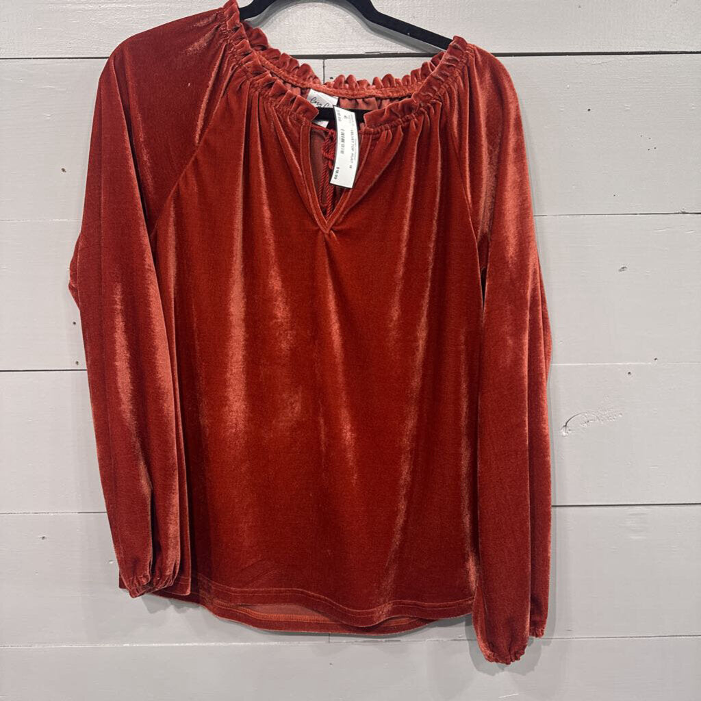 COZY CO,VELVET TOP ,RUST ,M
