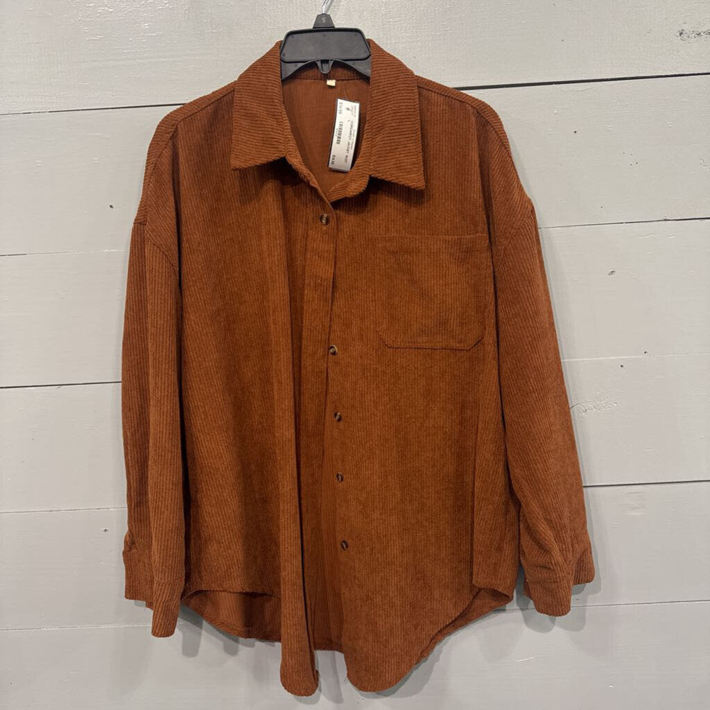 CORDAROY JACKET ,RUST ,L