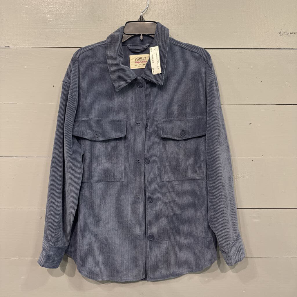ASHLEY,CORDAROY JACKET ,BLUE ,L