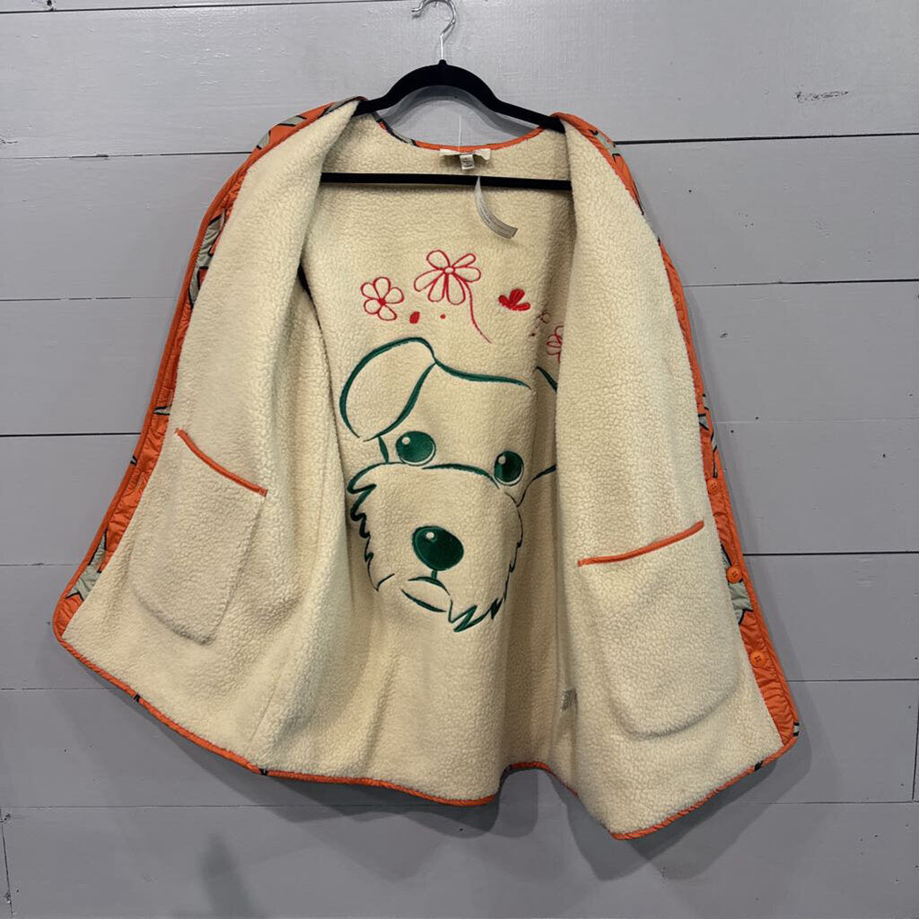 EASLE,STAR PUFF COAT REVERSIBLE RETAIL $280,ORG BLK ,L