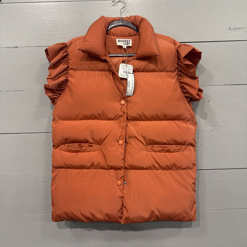 EASLE,NEW PUFF VEST ,ORG ,M