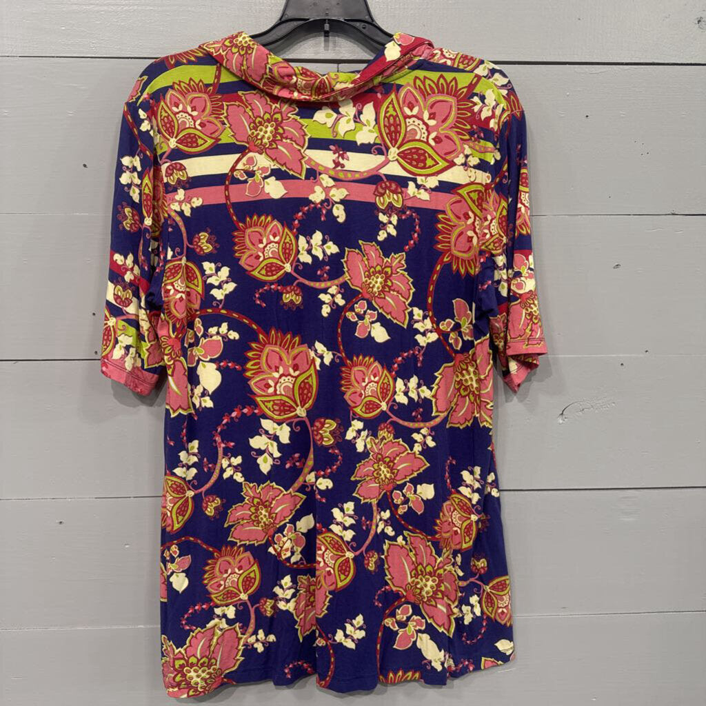 JOHNNY WAS,JW FLORAL TOP ,MULTI,L