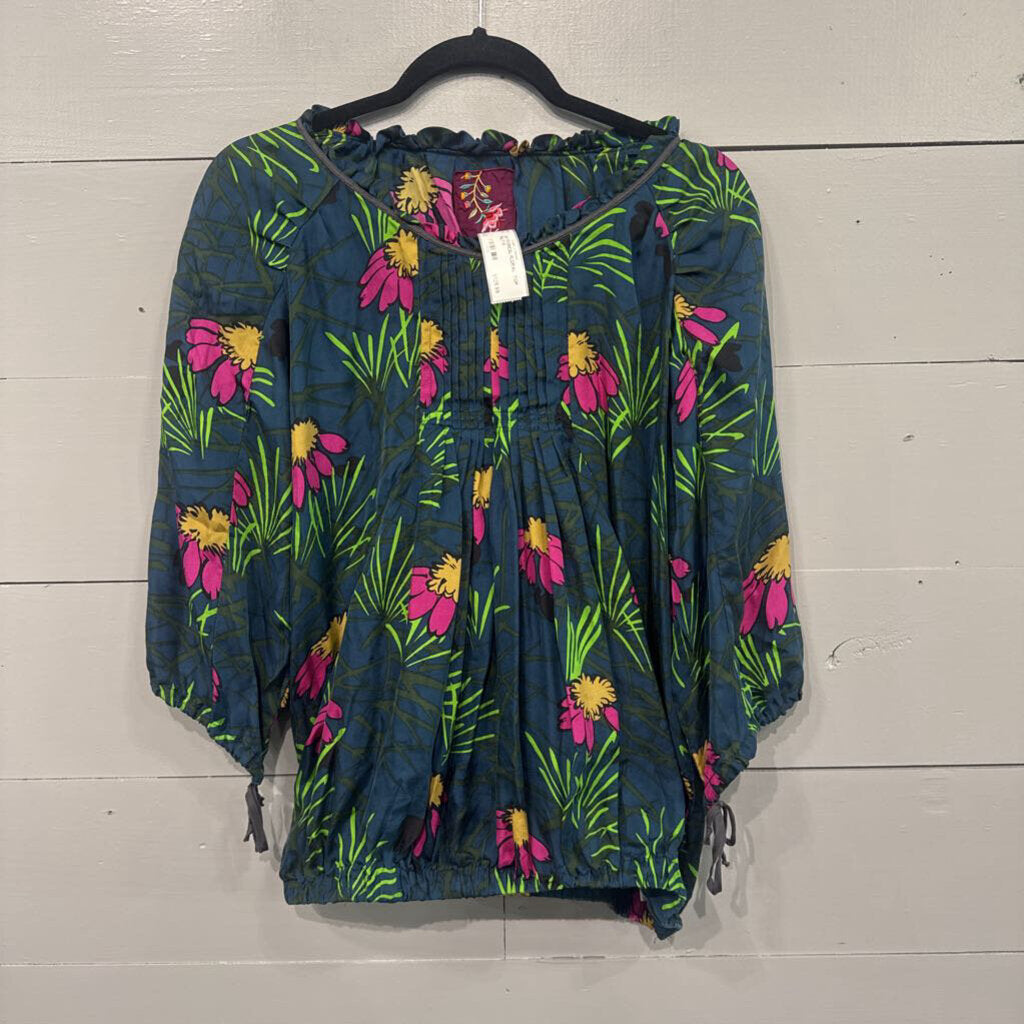 JOHNNY WAS,JW TROPICAL FLORAL TOP , MULTI,M